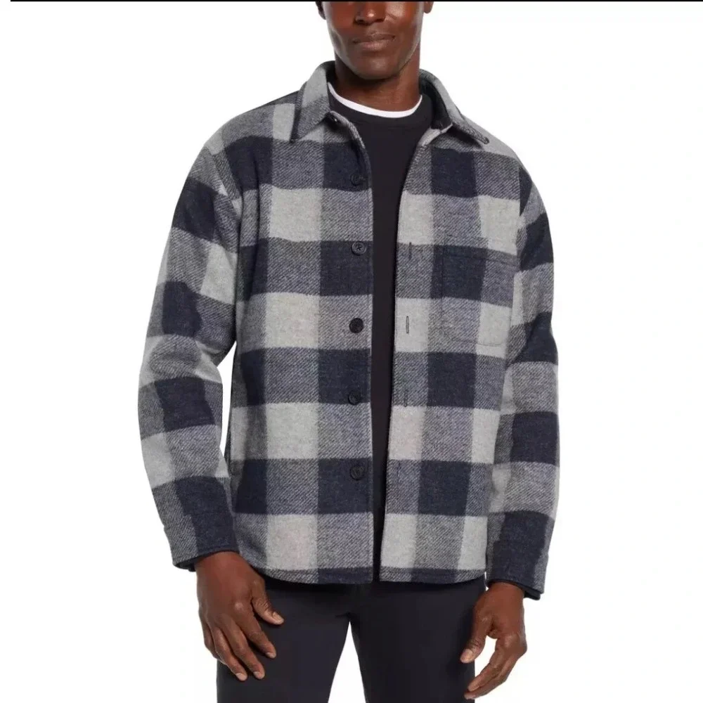 Banana Republic Heritage Blue Buffalo Check Lumberjack‎ Felted  Jacket L